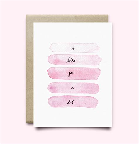 I Like You A Lot Greeting Card Valentine S Day Card Etsy