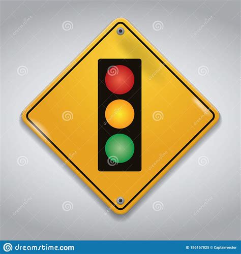 Traffic Light Sign Vector Illustration Decorative Design Stock Vector