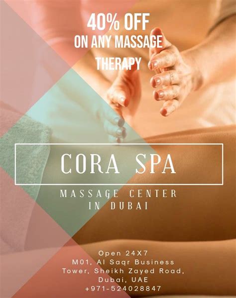 Cora Spa Dubai Massagem Spa Folheto Spa