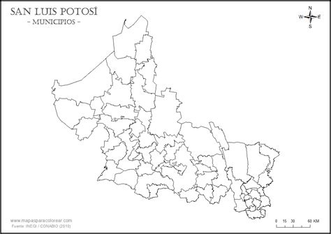 Mapas De San Luis Potosí Para Colorear