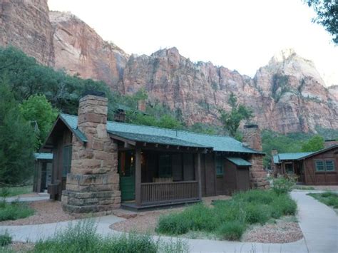 View From Our Cabins Porch Picture Of Zion Lodge Zion National Park