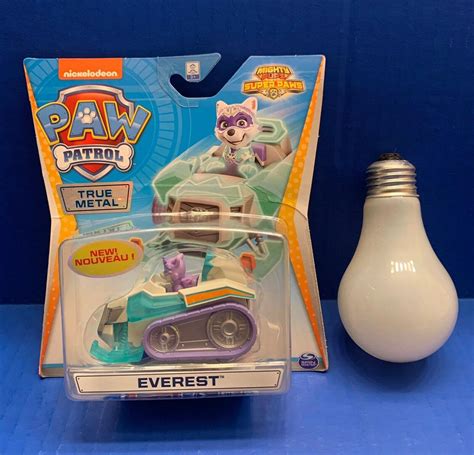 Paw Patrol Everest Mighty Pups Super Paws True Metal Snowmobile New