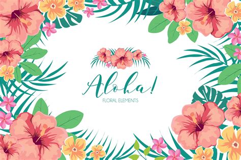 Tropical Hawaiian Flowers Clipart | Hawaiian flowers, Hawaiian wedding invitations, Hawaiian art