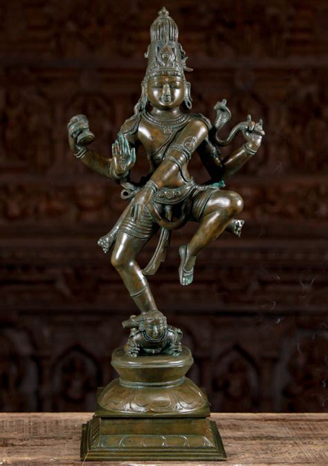Sold Bronze Shiva Dancing On Apasmara Sculpture 24 132b26 Hindu