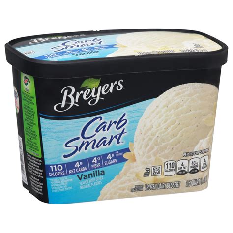 Carb Smart Vanilla Ice Cream Breyers 48 Oz Delivery Cornershop By Uber