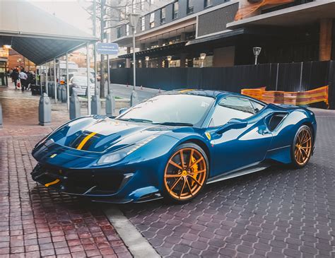 Ferrari 488 Ferrari 488 Pista White And Blue