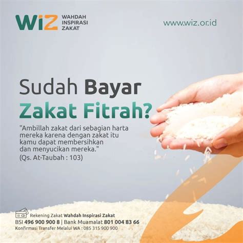 Sudah Bayar Zakat Fitrah WAHDAH INSPIRASI ZAKAT