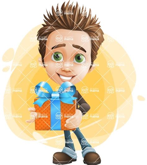 Cute Smart Boy Cartoon Vector Character Shape9 Graphicmama