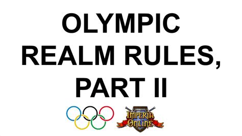 Imperial Olympics Rules Part Ii Youtube