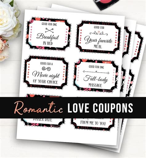 Love Coupons For Him Romantic Coupon Book For Him Romantic Etsy