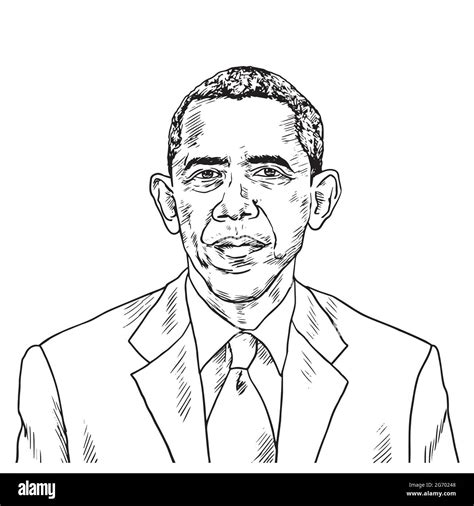 Dessin De Barack Obama Dessin Dillustration De Caricature Vectorielle