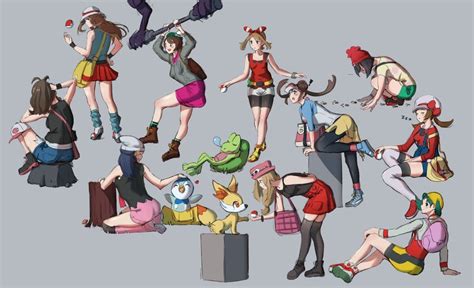 Dawn May Rosa Hilda Gloria And More Pokemon And More Drawn By Ippers Danbooru