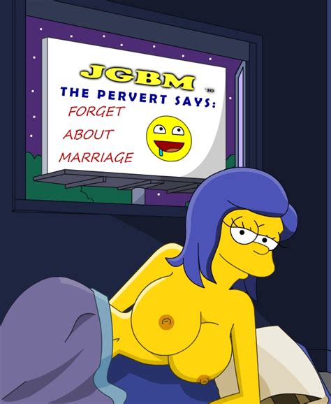 Rule 34 Bed Breasts Color Female Female Only Human In Bed Indoors Jgbm Marge Simpson Night