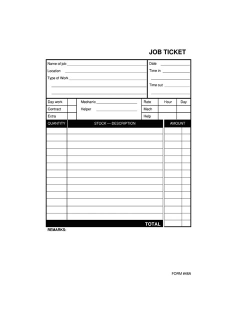Job Ticket Template Fill Out And Sign Online Dochub