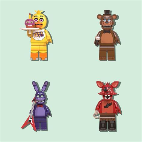 Five Nights At Freddys Lego Minifigures Etsy