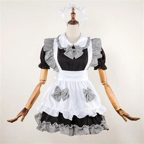 Japan Anime Girl Cute Maid Costume High School Student Outfit Cosplay