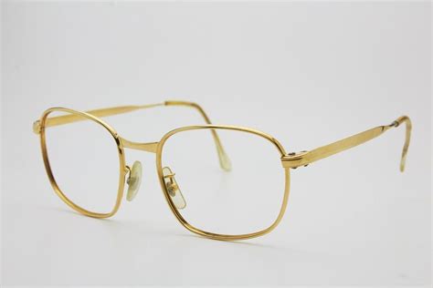 Vintage Man Sunglasses Solid Gold 750 18k Eyewear High Quality Etsy
