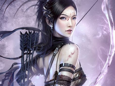 wallpaper girl with bow and arrow 1920x1200 hd picture image