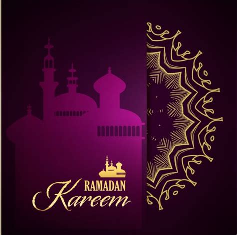 Ramadan Kareem Purple Backgrounds Vector Set 23 Free Download