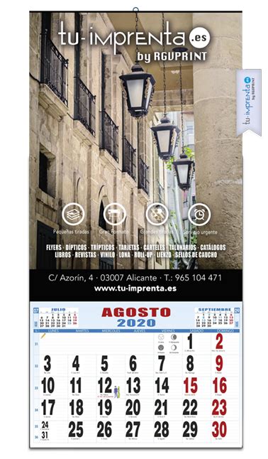 Calendario Faldilla Mensual 235 Notas Vertical Tu Imprentaes By