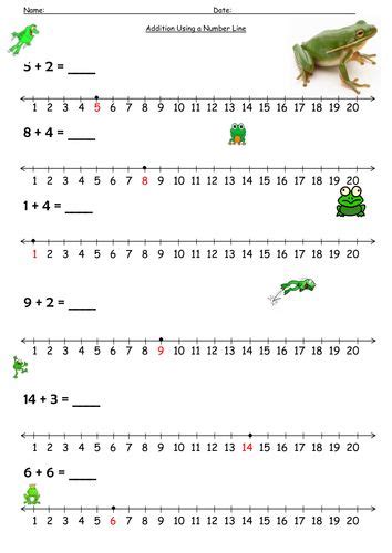 Number Bonds To 10 And 20 Number Line Kindergarten Reading