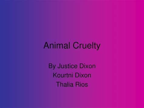 Ppt Animal Cruelty Powerpoint Presentation Free Download Id5349570