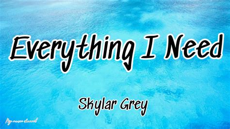 Everything i need is a soundtrack off the movie aquaman performed by female singer, skylar grey, download and enjoy it below. Everything I Need - Skylar Grey (Lyrics) - YouTube