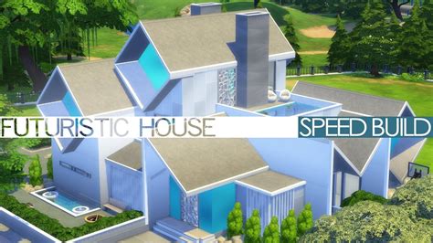 The Sims 4 Speed Build Futuristic House Youtube