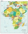 Large detailed political map of Africa with major cities and capitals ...