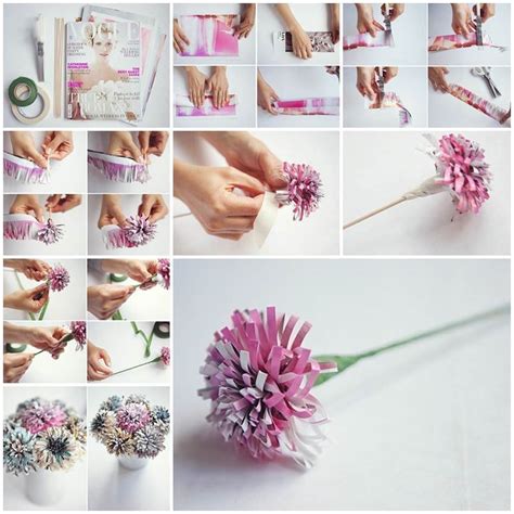 Diy Beautiful Flowers From Old Magazine