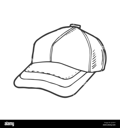 Baseball Cap Doodle Illustration Vector Icon Stock Vector Image And Art Alamy