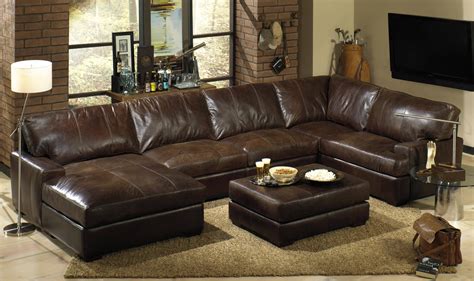 2023 Latest Brown Leather Sectionals With Chaise