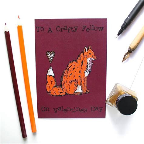 Woodland Fox Valentines Card By Laura Crow