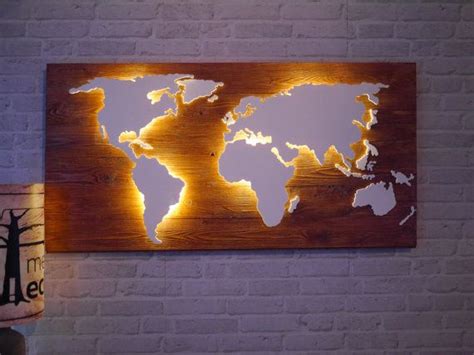 Weltkarte.com ist das verzeichnis von elektronsiche landkarten und stadtplänen aus aller welt. Illuminated world map made from real wood with 3D by ...