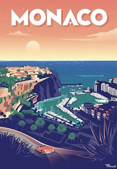 Monte Carlo • Monaco Affiche De Voyage Affiche Vintage Affiche