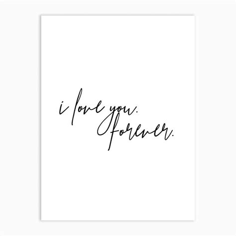 I Love You Forever Art Print I Love You Lettering Love You Forever