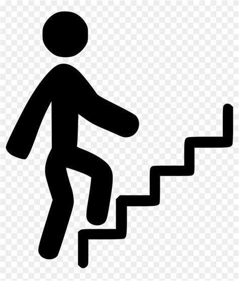 Climbing Up Stairs Clipart