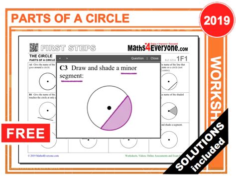 Parts Of A Circle Sort Worksheet Images