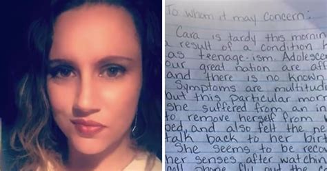 Mom Becomes Internet Famous After Sending Her Daughter To School With A Hilarious Tardy Note