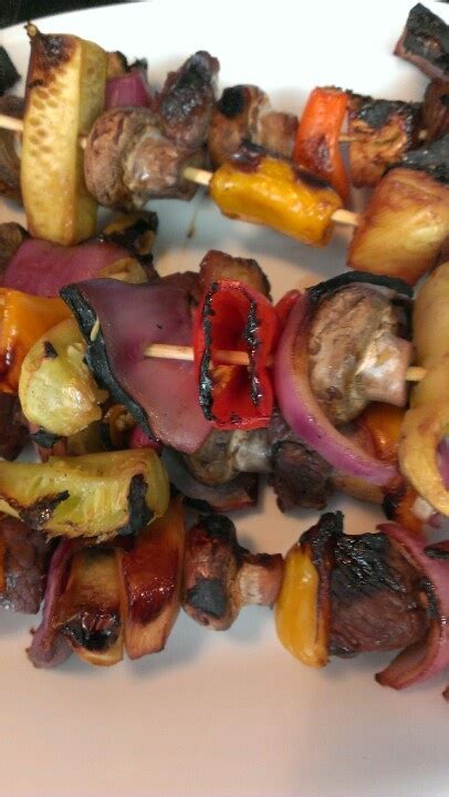 Grass Fed Beef Kabobs With Vegtables And Pineapple Beef Kabobs