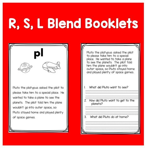 Decodable Student Readers Beginning Blends Blends R S L Made By