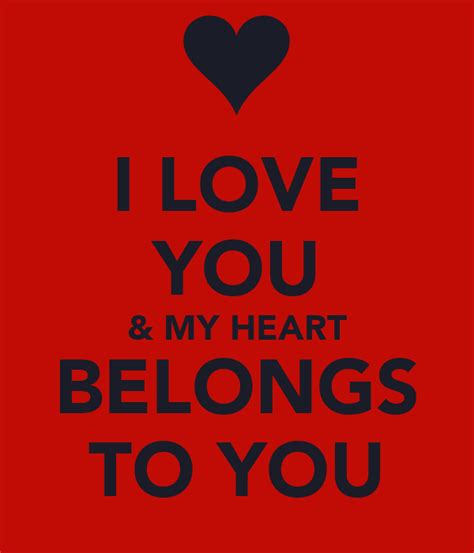 I Love You And My Heart Belongs To You Poster Anna Alström Keep Calm