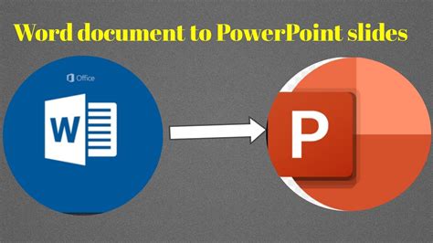 How To Convert Word Document Into Powerpoint Slides Youtube