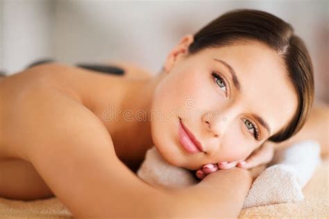 Beautiful Woman In Spa Salon With Hot Stones Stock Image Image Of Relaxation Procedure 35775301
