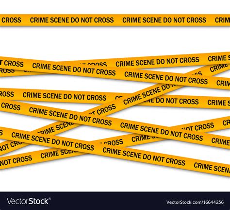 Crime Scene Do Not Cross Yellow Police Tape Vector Image