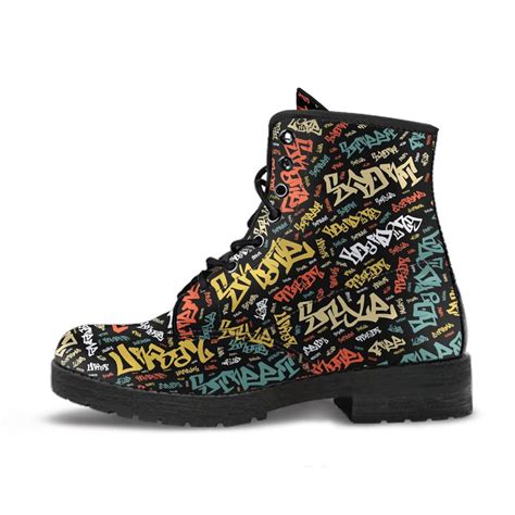 Urban Graffiti Boots Street Art Combat Boots Vegan Etsy
