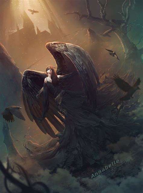 1440x2560 Resolution Black Angel Painting Angel Darkness Digital