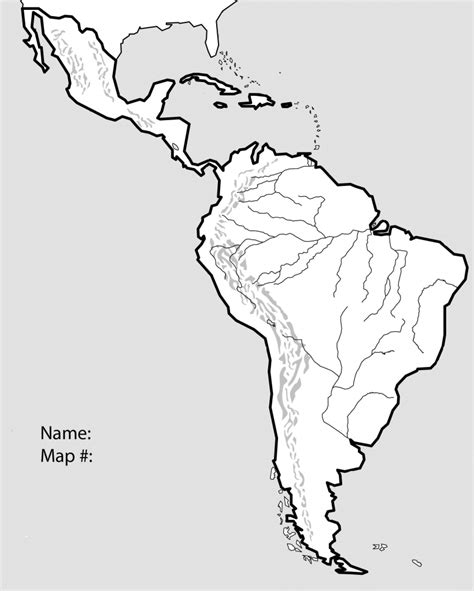 Blank Latin America Map Printable Map Of World