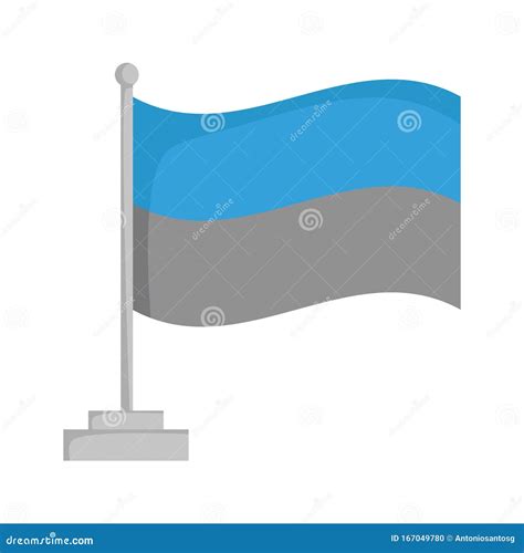 Autosexual Pride Flag Isolated On White Background Vector Illustration Stock Vector
