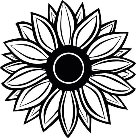 Royalty Free Sunflower Silhouettes Clip Art Vector Images